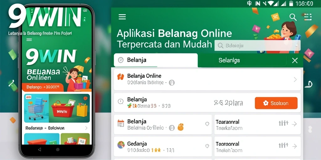 Antarmuka aplikasi 9WIN untuk belanja online yang mudah digunakan.