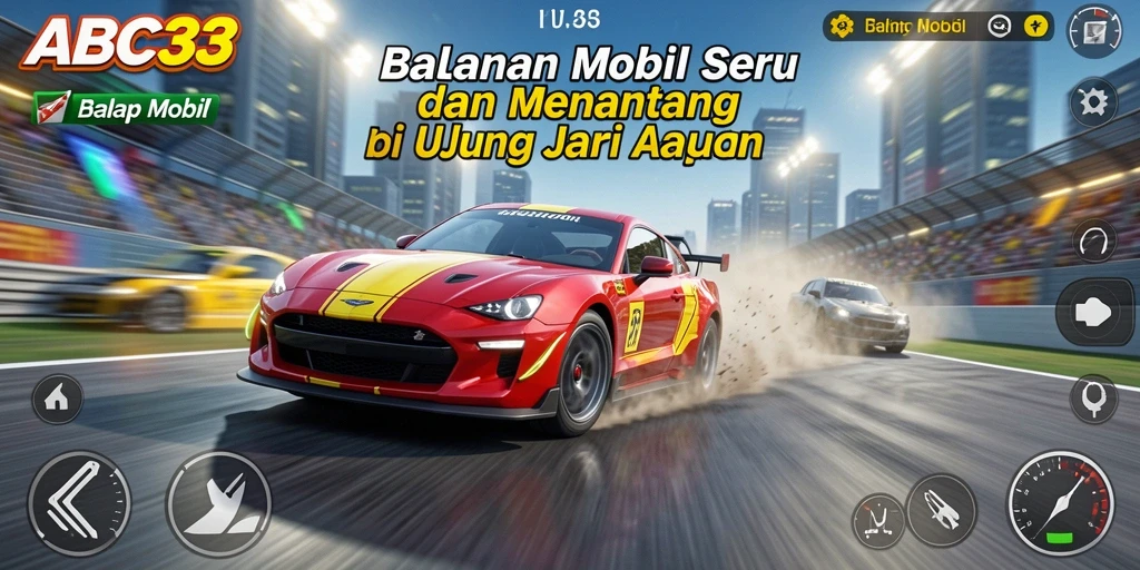 Tampilan antarmuka game Balap Mobil ABC33 yang menarik dan interaktif.