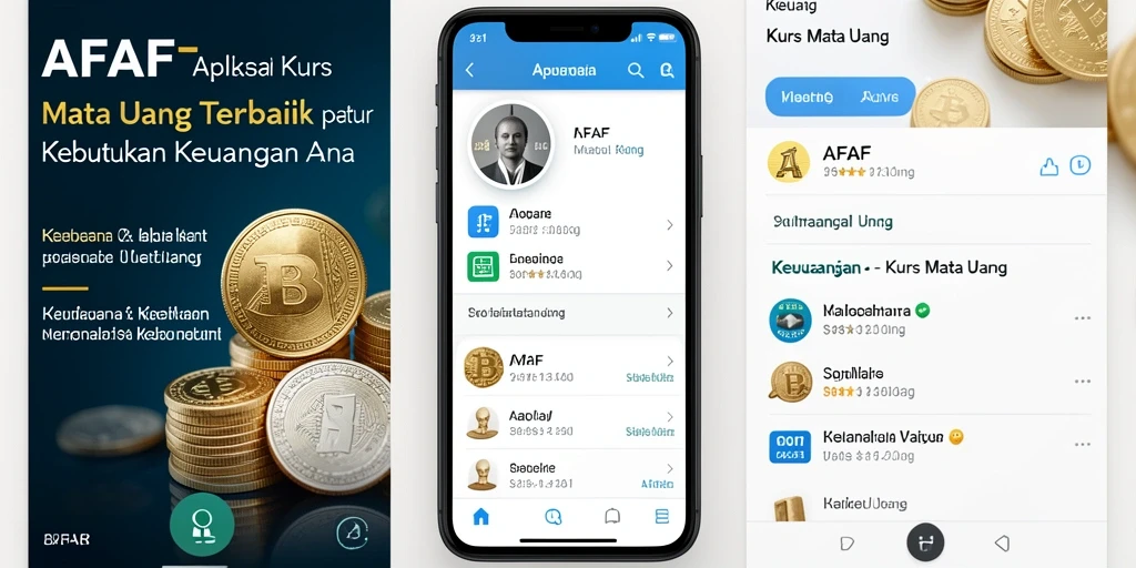 Antarmuka AFAF menampilkan informasi kurs mata uang yang jelas dan terperinci.