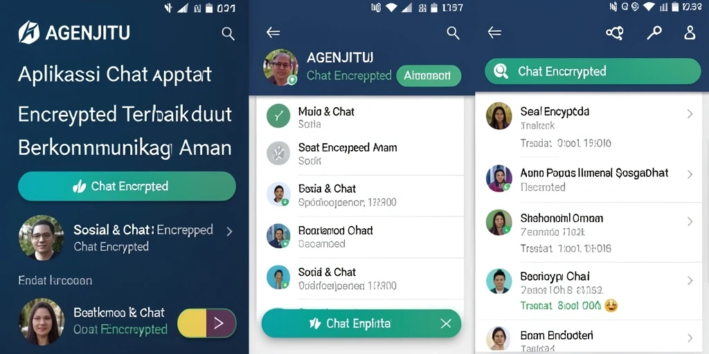 Antarmuka AGENJITU yang intuitif untuk obrolan aman.