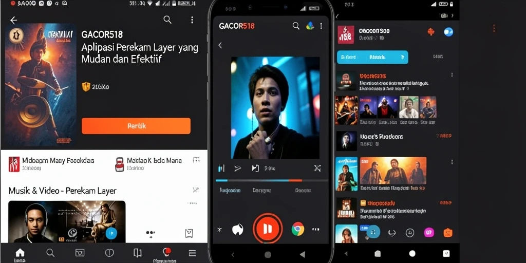 Tampilan antarmuka GACOR518 saat merekam layar dengan alat fitur lengkap.