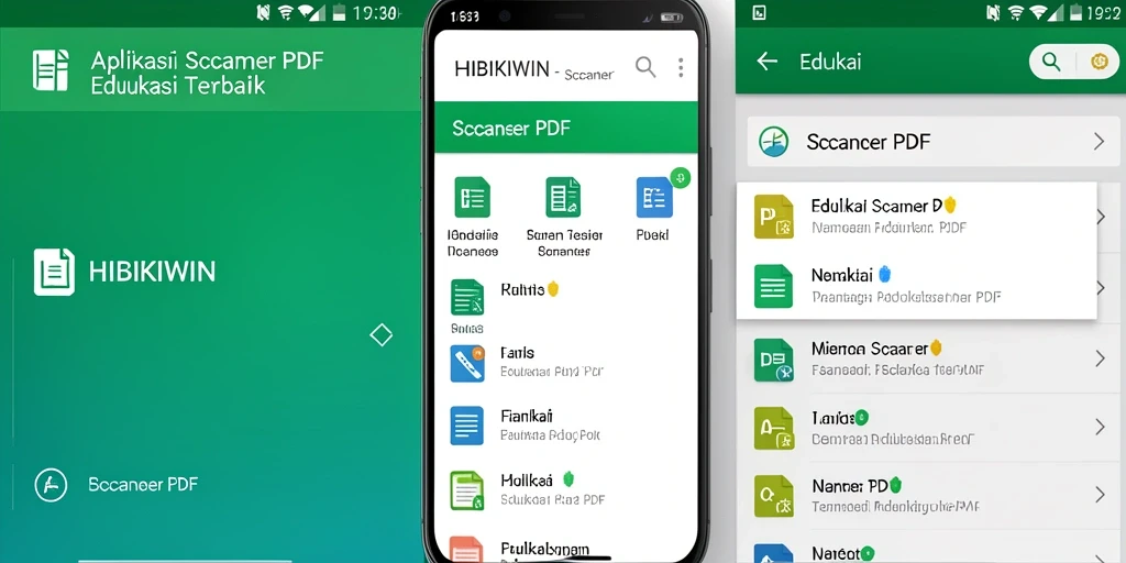 Antarmuka HIBIKIWIN untuk pemindaian PDF yang sederhana dan efisien.