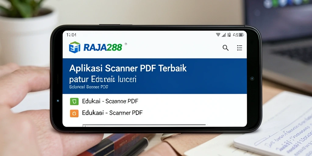 Antarmuka sederhana dan intuitif dari aplikasi Scanner PDF RAJA288.