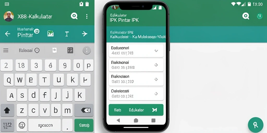 Antarmuka pengguna aplikasi Kalkulator IPK X88 yang sederhana dan menarik.